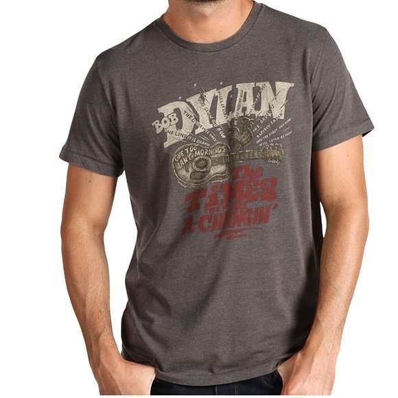 Lucky Brand Bob Dylan The Times They Are Changing rock Official T-Shirt M NWT - Picture 1 of 5